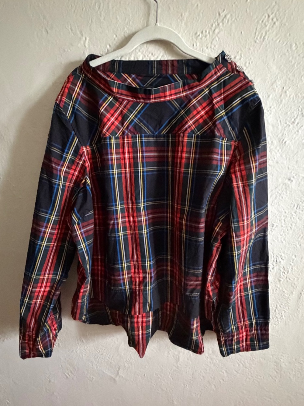 J Crew plaid blouse